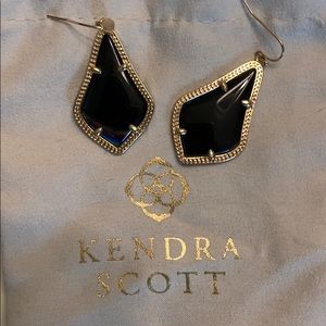 Kendra Scott Alex Drop Earrings in Black and Gold